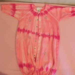 Baby steps brand, baby girl sleeper gown, 0-6